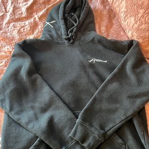 Atticus unisex size medium black pull over hoodie